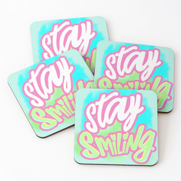 Item preview, Stay Smiling – Positive Phrase with Modern Typography and Pastel Colors designed and sold by AstronautMerch.