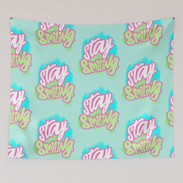 Item preview, Stay Smiling – Positive Phrase with Modern Typography and Pastel Colors designed and sold by AstronautMerch.
