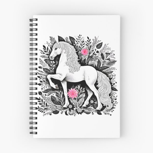 Artikelvorschau, Galantes Pferd mit rosa Blüten entworfen und verkauft von NativeGraffix.