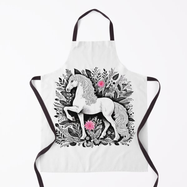 Item preview, Gallant Horse with pink flowers designed and sold by NativeGraffix.