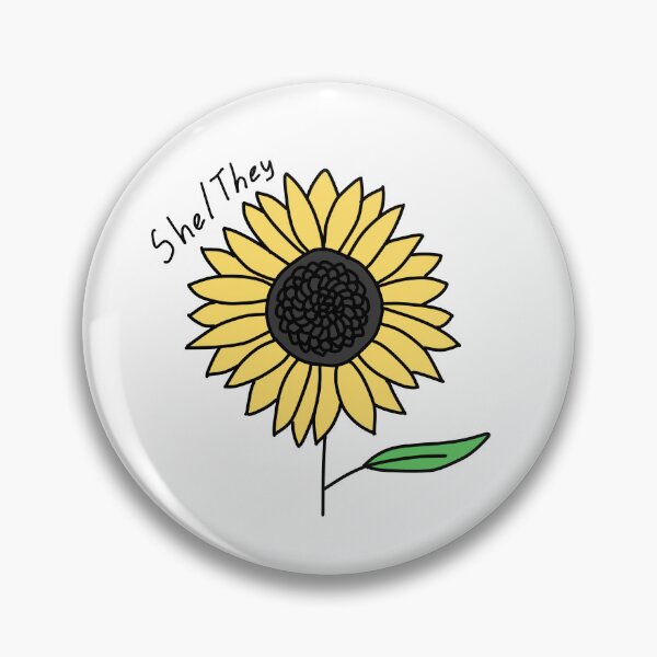 Item preview, She/They Sunflower designed and sold by ChronicTeacher.
