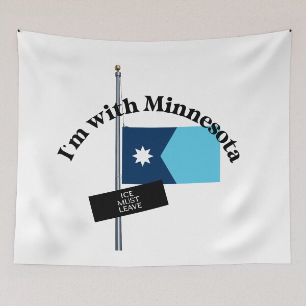 Item preview, I'M WITH MINNESOTA - dark for light backgrounds designed and sold by WheelieGdArt.