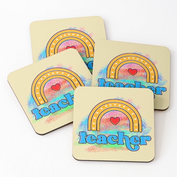 Item preview, Teacher – Cheerful Design with Rainbow Hearts and Positive Message designed and sold by AstronautMerch.