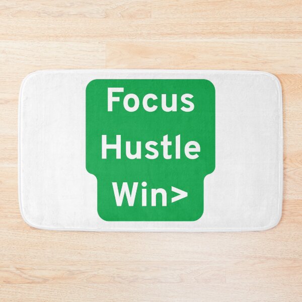 Item preview, Focus Hustle Win Motivation Quote designed and sold by Adappai.
