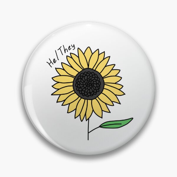Item preview, He/They Sunflower designed and sold by ChronicTeacher.