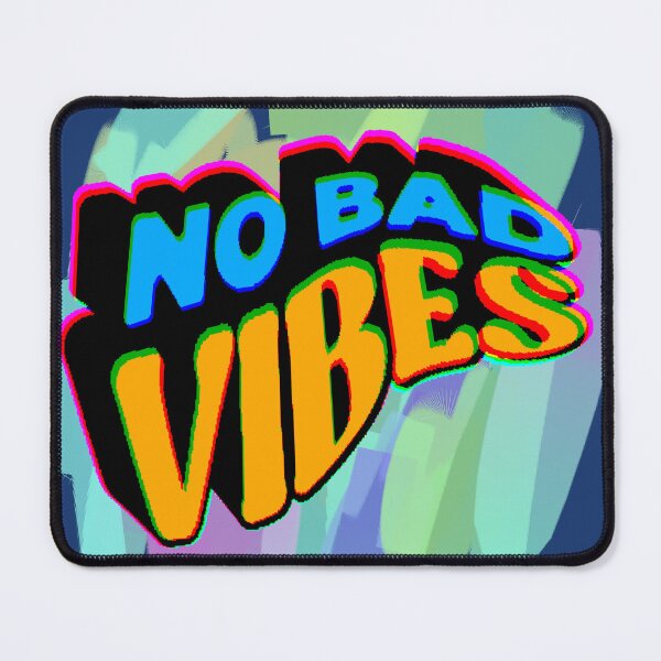Item preview, No Bad Vibes – Positive Phrase with Large, Stylized Typography designed and sold by AstronautMerch.