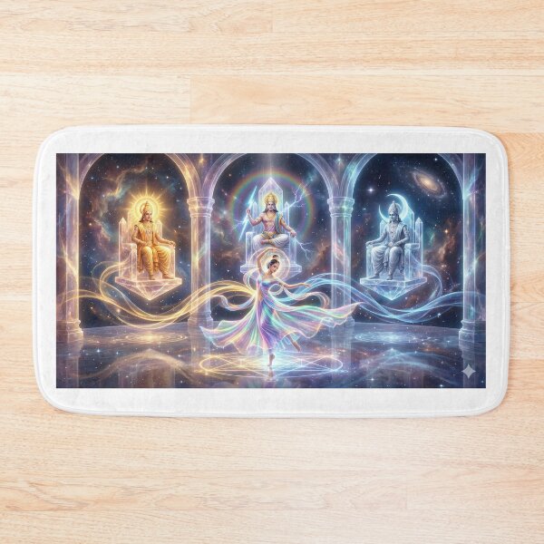 Item preview, Divine Apsara Dance Before Sun and Moon Gods – Mythological Indian Art Print designed and sold by sugato123.