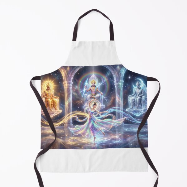 Item preview, Divine Apsara Dance Before Sun and Moon Gods – Mythological Indian Art Print designed and sold by sugato123.