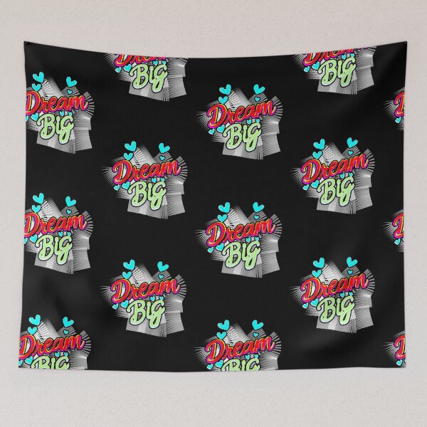Item preview, Dream Big – Inspirational Phrase with Hearts and Positive Message designed and sold by AstronautMerch.