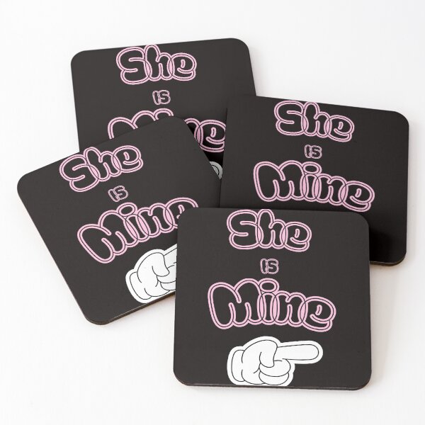 Item preview, Cute Bubble Font She Is Mine Couple Design designed and sold by  Merch08 .