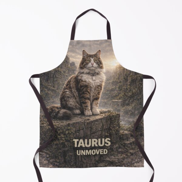Item preview, Taurus Cat Zodiac Art – Unmoved Astrology Illustration designed and sold by TroyTheTerrific.