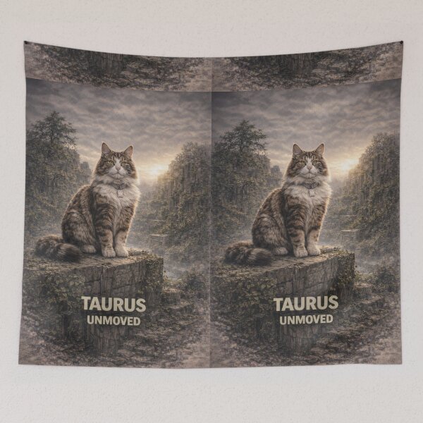 Item preview, Taurus Cat Zodiac Art – Unmoved Astrology Illustration designed and sold by TroyTheTerrific.