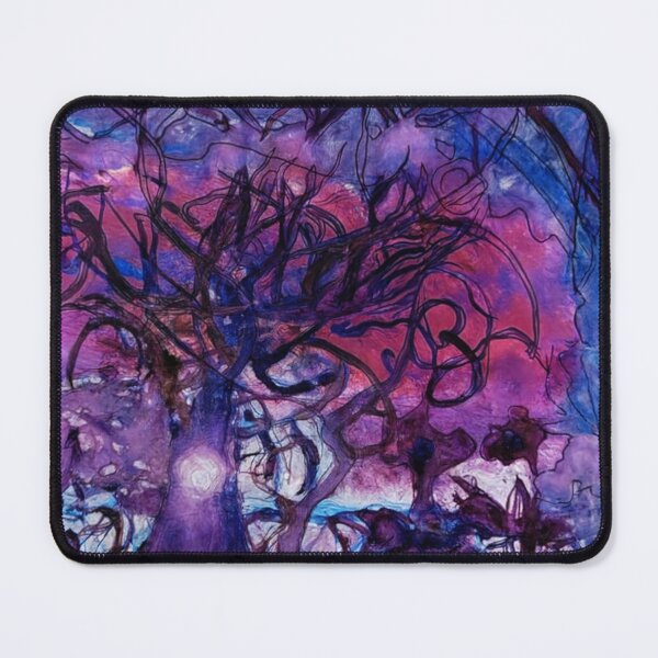 Item preview, Moonlit Tangle: Abstract Tree in Violet Storm designed and sold by LuxuryApparels.