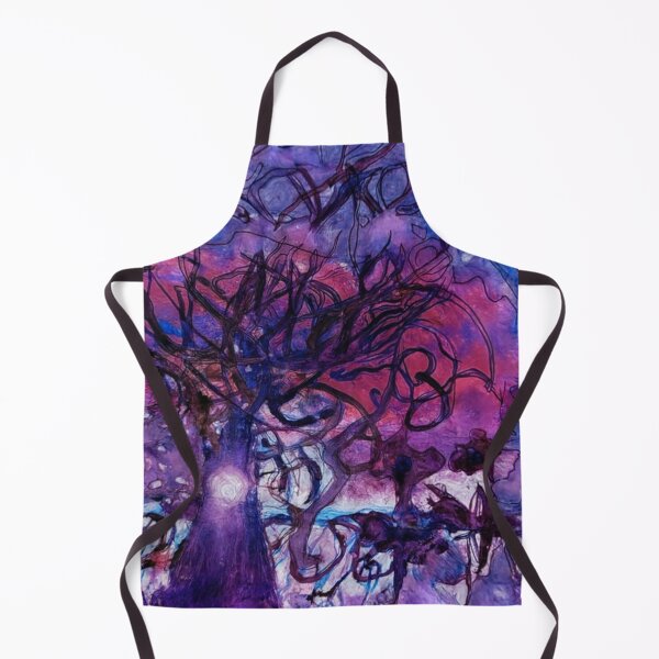 Item preview, Moonlit Tangle: Abstract Tree in Violet Storm designed and sold by LuxuryApparels.