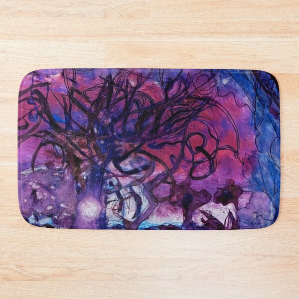 Item preview, Moonlit Tangle: Abstract Tree in Violet Storm designed and sold by LuxuryApparels.