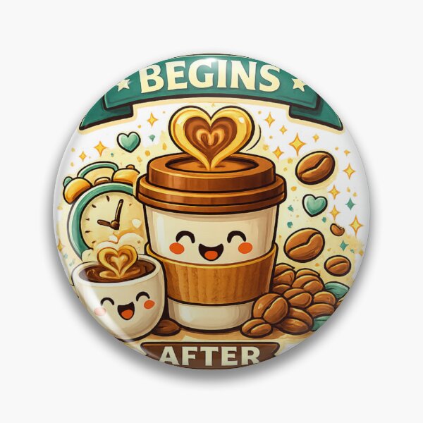 Item preview, Life Begins After Coffee Coffee Lover Art designed and sold by DailyVibesLab.
