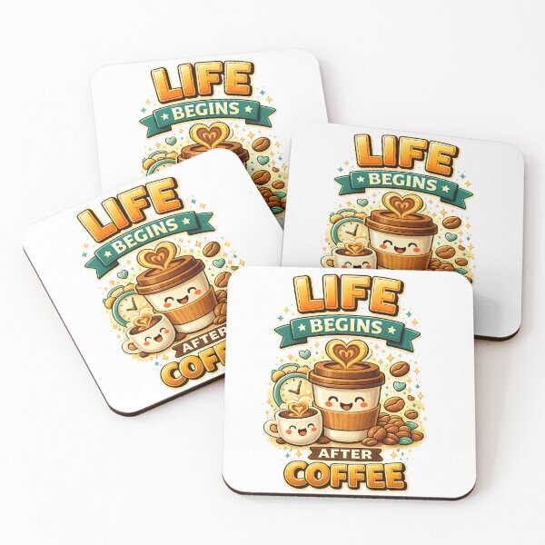Item preview, Life Begins After Coffee Coffee Lover Art designed and sold by DailyVibesLab.