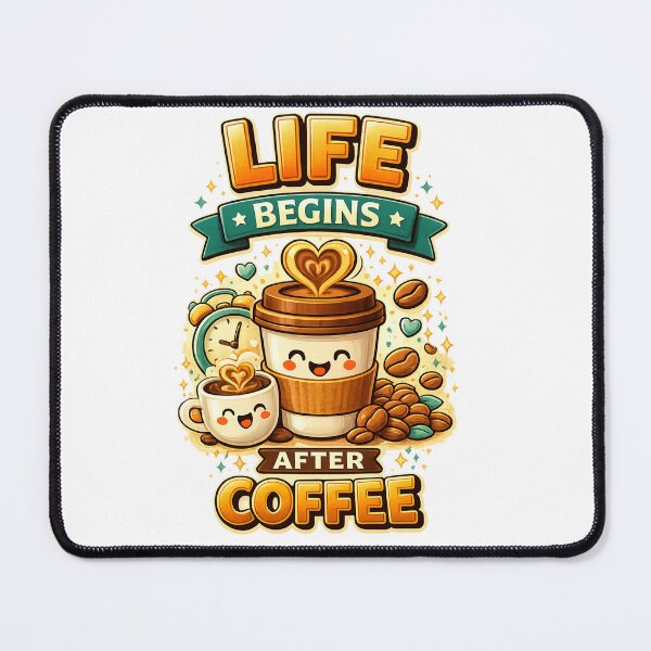 Item preview, Life Begins After Coffee Coffee Lover Art designed and sold by DailyVibesLab.