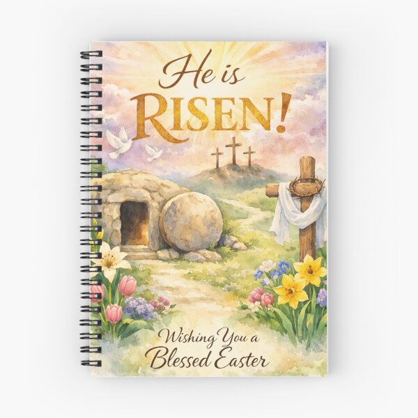 Item preview, He Is Risen – Blessed Easter Watercolour Illustration designed and sold by inspired-works.