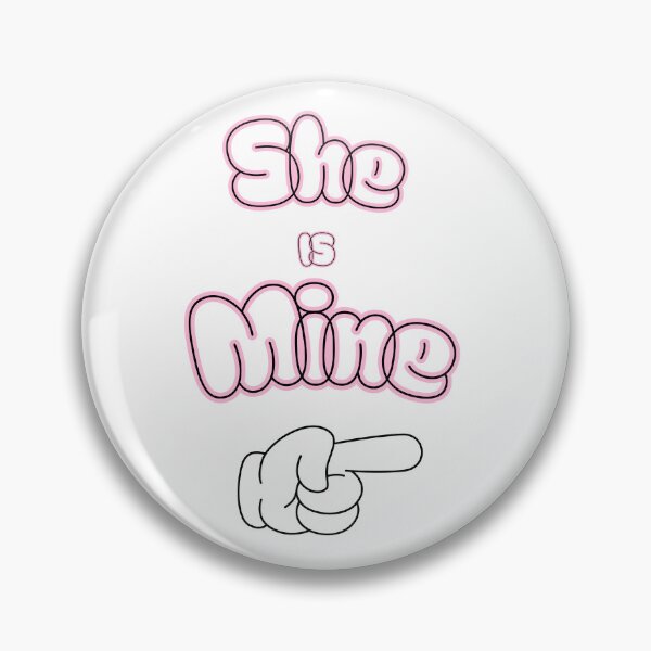 Item preview, Cute Bubble Font She Is Mine Couple Design designed and sold by  Merch08 .