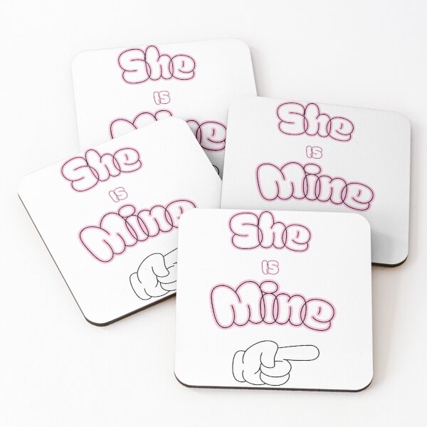 Item preview, Cute Bubble Font She Is Mine Couple Design designed and sold by  Merch08 .