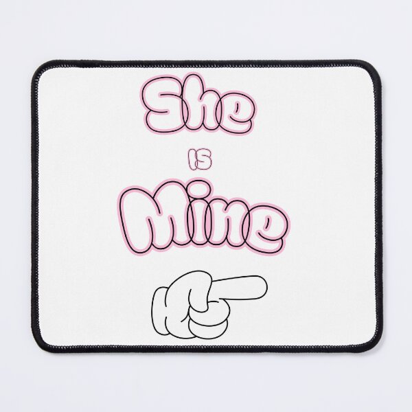 Item preview, Cute Bubble Font She Is Mine Couple Design designed and sold by  Merch08 .