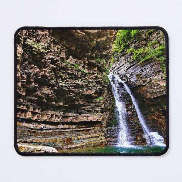 Item preview, Majestic Mountain Waterfall Flowing Down Layered Rocks designed and sold by Holub Art Studio & design.