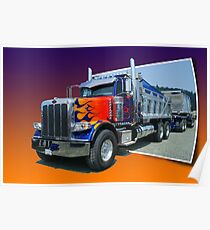Out of Picture Peterbilt Dump Truck Poster