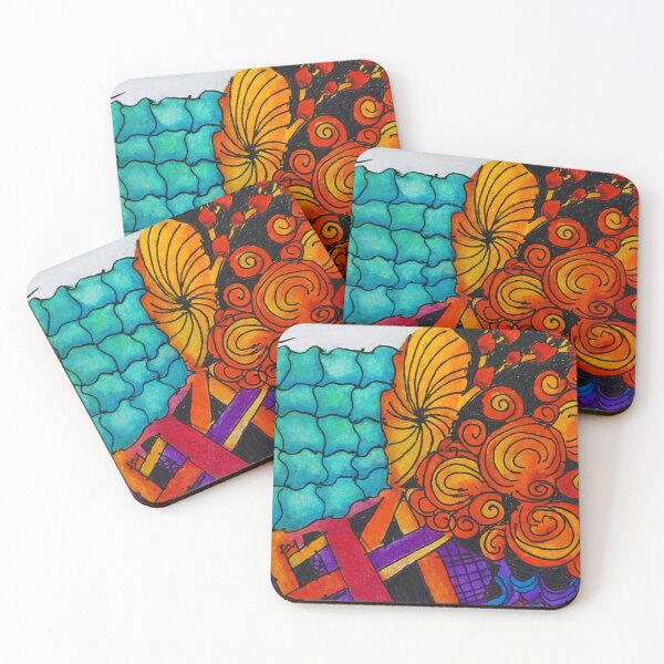Item preview, Colorburst Zentangle: Spirals, Scales & Radiant Lines designed and sold by LuxuryApparels.