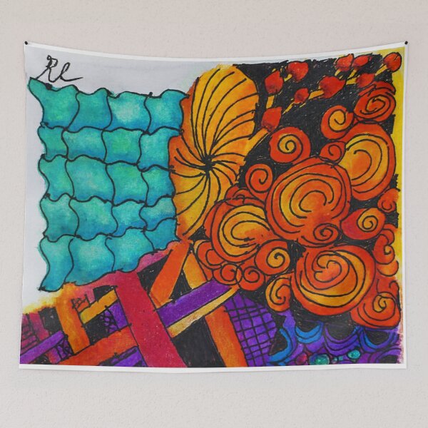 Item preview, Colorburst Zentangle: Spirals, Scales & Radiant Lines designed and sold by LuxuryApparels.