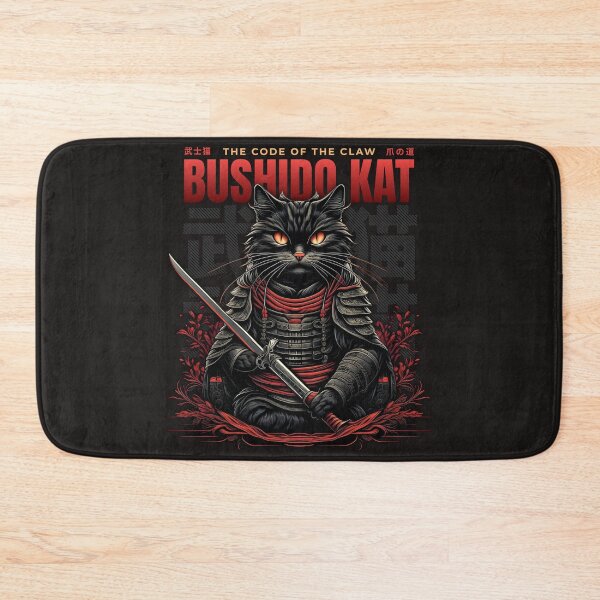 Item preview, Bushido Kat Samurai Warrior Cat with Sword Japan Japanese designed and sold by scooterbaby.