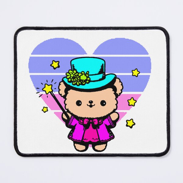 Item preview, Kawaii Magical Pastel Teddy Bear Illustration designed and sold by AstronautMerch.