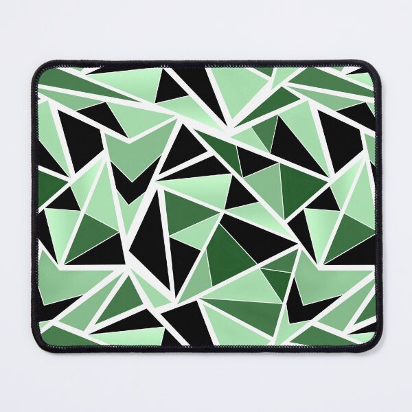 Item preview, Abstract geometric pattern in black and green tones designed and sold by fuzzyfox.