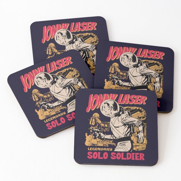 Item preview, Johnny Laser Legendary Solo Space Soldier Retro Vintage designed and sold by scooterbaby.