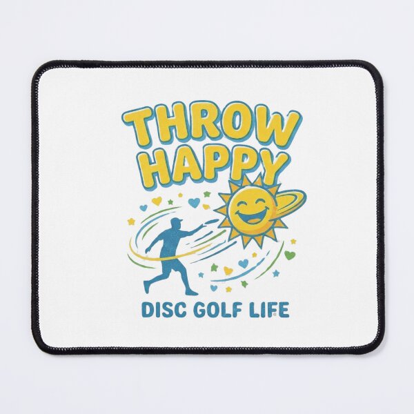 Item preview, Throw Happy Disc Golf T-Shirt | Positive Disc Golfer Tee | Frisbee Golf Life | Disc Sport Shirt designed and sold by GeniePixel.