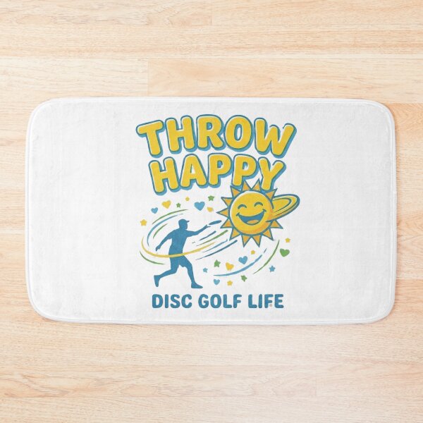 Item preview,  Throw Happy Disc Golf T-Shirt | Positive Disc Golfer Tee | Frisbee Golf Life | Disc Sport Shirt designed and sold by GeniePixel.