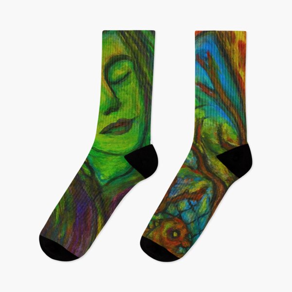 Item preview, Surreal Zoo Dream: Giraffe, Monkey & Green Muse designed and sold by LuxuryApparels.