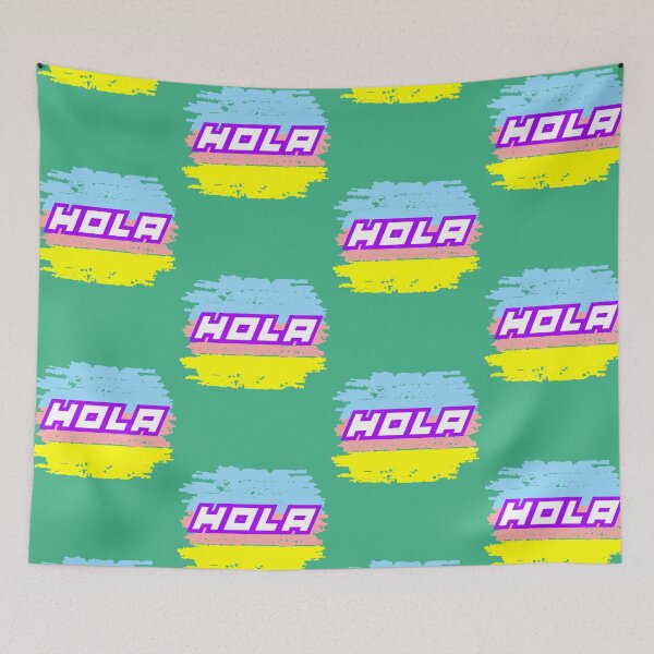 Item preview, Hello in Colorful Lettering with Vibrant Aesthetic Background designed and sold by AstronautMerch.