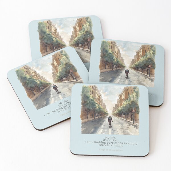 Item preview, Riot on an empty street #2 Kings of  Convenience watercolor fan art designed and sold by Etaipal.