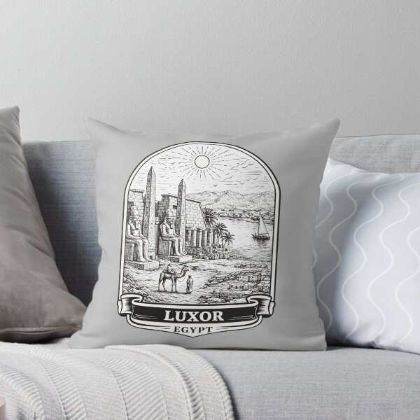 Item preview, Luxor, Egypt Line Art Illustration designed and sold by Myra365Art.
