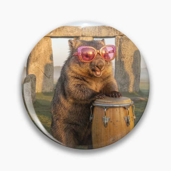 Item preview, Wombat Plays Conga Drum at Stonehenge designed and sold by Tridentulus.