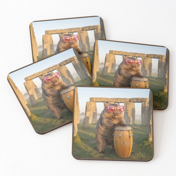 Item preview, Wombat Plays Conga Drum at Stonehenge designed and sold by Tridentulus.