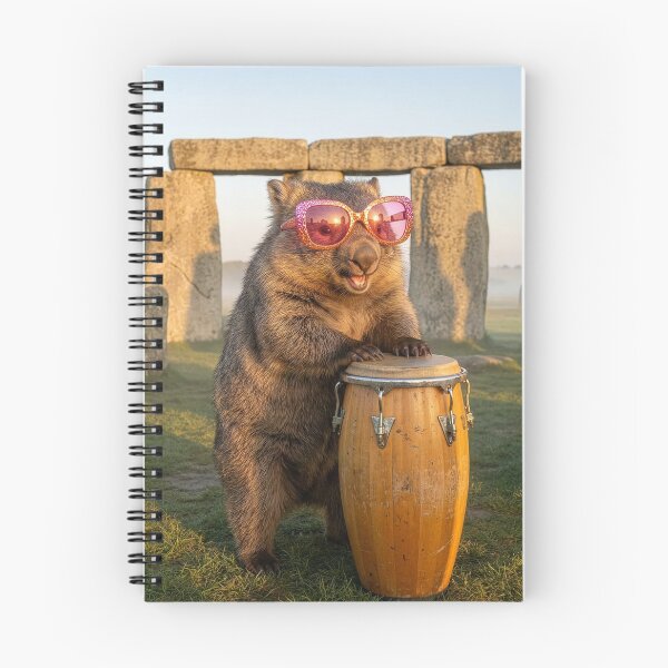 Item preview, Wombat Plays Conga Drum at Stonehenge designed and sold by Tridentulus.
