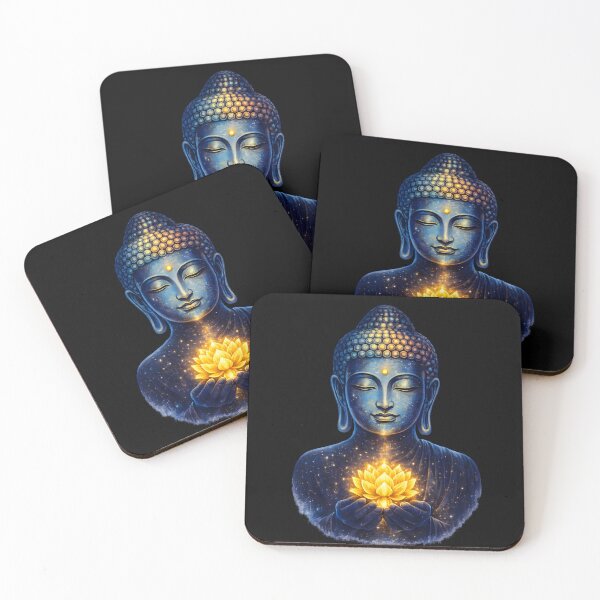Item preview, Cosmic Blue Buddha Art – Golden Lotus Spiritual Meditation Design designed and sold by Trove Designs.