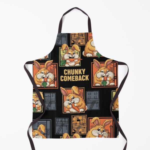 Item preview, CHUNKY COMEBACK Seamless Pattern Funny Rabbit designed and sold by lowbatterydept.