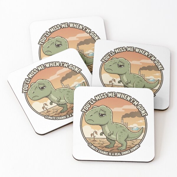 Item preview, Funny Sad Dinosaur Extinction Quote Art designed and sold by MonaRose_Art.