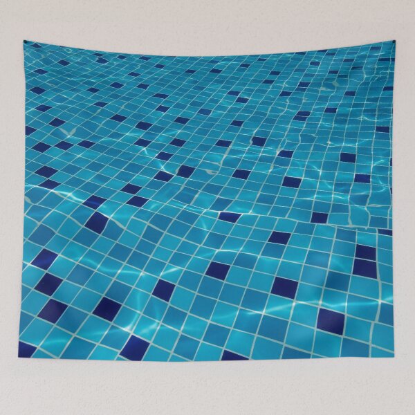 Item preview, Blue Pool Tile Ripples designed and sold by Kaleidoscope Print.