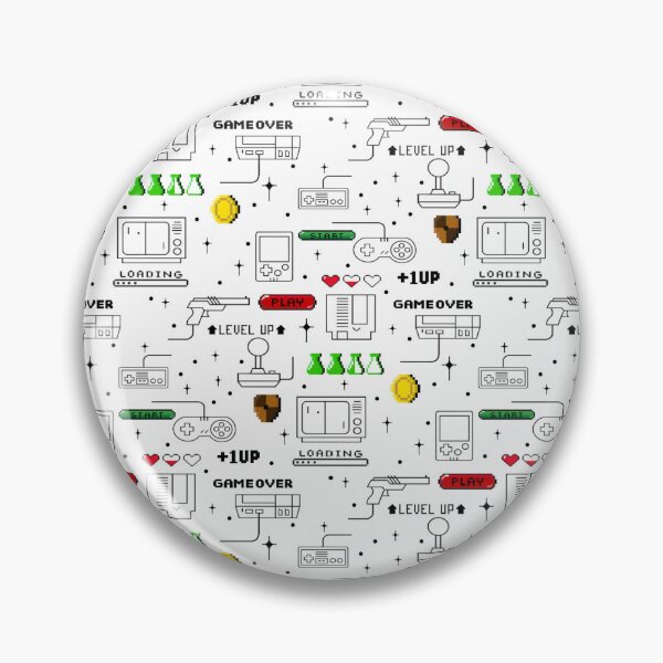 Item preview, Retro video game seamless pattern designed and sold by MLD112.