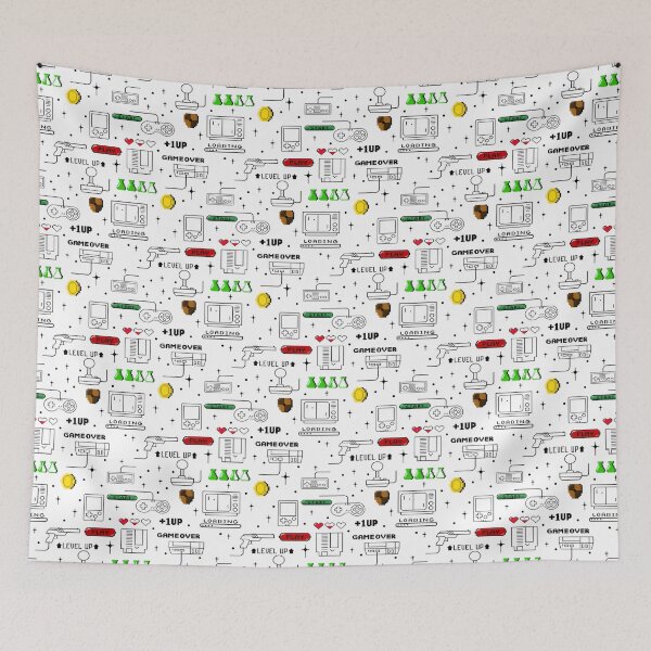 Item preview, Retro video game seamless pattern designed and sold by MLD112.