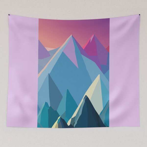Item preview, Abstract mountain natural sunrise landscape designed and sold by andbeldesign.